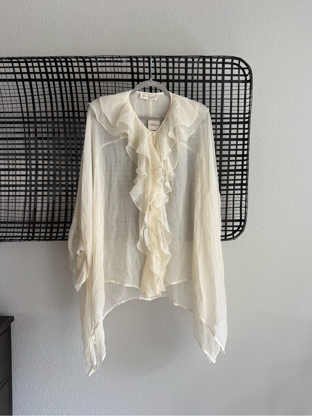 Free people Nigel Preston ruffle chiffon blouse
